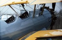 G-AZLE - Cockpit area of this Kaydet as seen at Old Warden in the Spring of 1972. - by Peter Nicholson