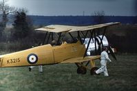G-AHSA - Avro Tutor as K3215 preparing for take-off at Old Warden in the Spring of 1972. - by Peter Nicholson