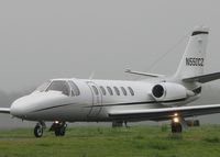 N550CZ @ DTN - Taxiing to runway 14 on taxiway Foxtrot at the Shreveport Downtown airport with a dense fog hanging over the area.