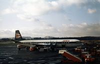 G-APEU @ EGPH - Vanguard of British European Airways at the old terminal of Edinburgh Airport in 1973. - by Peter Nicholson