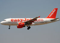 G-EZBE @ LEBL - Landing rwy 25R - by Shunn311