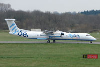 G-JEDI @ EGHI - Flybe Dash 8 arriving at Southampton Int - by Terry Fletcher