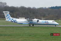 G-JEDI @ EGHI - Flybe Dash 8 arriving at Southampton Int