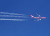 VH-OEJ - (Wunala Dreaming) of Qantas flys over Denver, Colorado from LA to New York - by Bluedharma