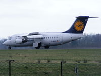 D-AVRO @ EGCC - Lufthansa - by Chris Hall