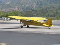 N7020H @ SZP - 1946 Piper J3C-65 CUB, Continental A&C65 65 Hp, taxi to Rwy 22 - by Doug Robertson