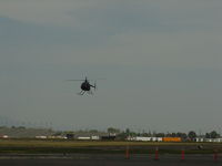 N98593 @ POC - Final for turn into helipad area inside the fence