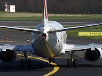 F-GJNC @ EDDL - See the APU, a cover is closing the exhaust - by Jeroen Stroes