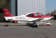 N519PG @ EGBT - Cirrus SR22 at Turweston with 4000th Cirrus on tail - by Terry Fletcher