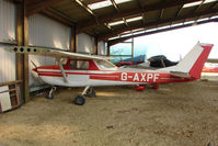 G-AXPF @ EGTN - Cessna F150K at Enstone North - by Terry Fletcher