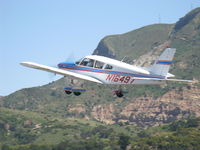 N16497 @ SZP - 1973 Piper PA-28-235 CHEROKEE CHARGER, Lycoming O-540-B4B5 235 Hp, takeoff climb Rwy 04 - by Doug Robertson