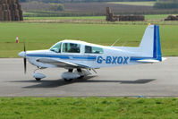 G-BXOX @ EGBT - Grumman AA-5A at Turweston - by Terry Fletcher