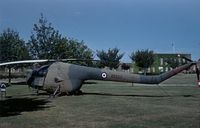 XG502 @ EGVP - Sycamore HR.14 XG 502 as a gate guardian at the Army Air Corps base at Middle Wallop in the Summer of 1976. - by Peter Nicholson