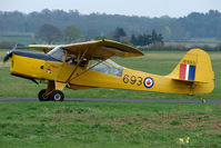 G-BLPG @ EGBO - 1959 Auster wearing CAF 16639 markings at Wolverhampton 2009 Easter Fly-In day - by Terry Fletcher