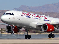N622VA @ KLAS - Virgin America - 'California Dreaming' / 2006 Airbus A320-214 - by Brad Campbell
