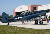 N43NA @ 42VA - 1943 North American SNJ-4 N43NA on the ramp after engine start-up.