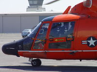 6590 @ POC - USCG Dolphin HH 65C crew working their way into parking area - by Helicopterfriend
