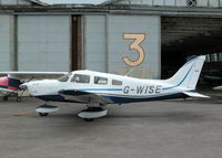 G-WISE @ EGLS - SIERRA ECHO PARKED IN FRONT OF ONE OF THE FIRST WORLD WAR BELFAST HANGERS - by BIKE PILOT