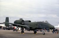 77-0273 @ MHZ - A-10A Thunderbolt of 91 Tactical Fighter Squadron/81 Tactical Fighter Wing at the 1980 RAF Mildenhall Air Fete. - by Peter Nicholson