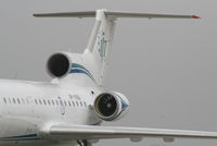 UP-Y4206 @ EBBR - parked on General Aviation apron (Abelag) _ foggy day