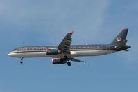 JY-AYK @ EGLL - Royal Jordanian A321 on approach to London Heathrow - by Terry Fletcher