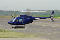G-HEBE @ EGBN - Bell 206B at Tollerton - by Terry Fletcher