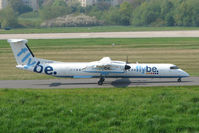 G-ECOY @ EGBB - FLYBE Dash 8 about to depart BHX - by Terry Fletcher