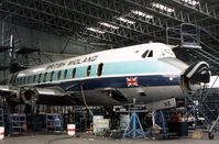 G-AZNB @ EMA - Viscount 813 of British Midland Airways undergoing maintenance at East Midlands Airport in May 1979. - by Peter Nicholson