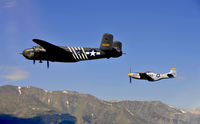 N51JT @ KAPA - Air to Air P-51 and B-25H over the Divide - by John Little