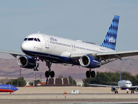 N641JB @ KLAS - jetBlue Airways - 'Blue Come Back Now Hear' / 2006 Airbus A320-232 - by Brad Campbell