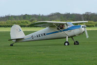 G-AKVM @ EGBK - 1947 Cessna 120 on the first day of the Luscombe and Cessna Historic Weekend Fly-in at Sywell UK - by Terry Fletcher
