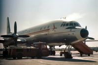 YR-IMD @ LHR - Ilyushin Il-18 of Tarom at Heathrow in the Spring of 1975. - by Peter Nicholson