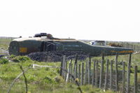 XD165 @ EGCK - Westland helicopter on the fire dump at Caernarfon Airworld - by Chris Hall