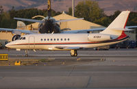 N11BV @ KSJC - When the evening comes, a bizzjet si about to run down rwy 30R for take off. - by Philippe Bleus