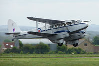 G-AIDL @ EGBP - 1946 DH89A Dragon Rapide 6 at Kemble on Great Vintage Flying Weekend - by Terry Fletcher