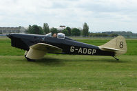 G-ADGP @ EGBP - 1935 Miles M2L Hawk Six at Kemble on Great Vintage Flying Weekend - by Terry Fletcher
