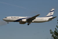 4X-EKI @ EBBR - flight LY331 is descending to rwy 25L - by Daniel Vanderauwera