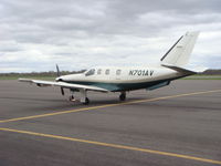N701AV @ KRPD - Parked in front of terminal at Rice Lake Regional Airport - by Malcolm Paine