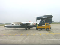 G-RBCI @ EGJB - Pilatus Britten Norman Trislander (G-RBCI) at Guernsey Airport - by Arie Butter