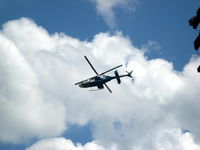 N432CM - CMC helicopter preparing to land at a car crash at  34°58'33.00N,  81° 1'20.00W - by Connor Shepard