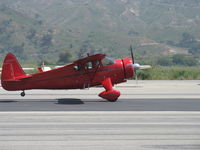 N57E @ SZP - 1937 Howard DGA-11 CUSTOM, P&W R-985 Wasp Jr. 450 Hp, landing roll Rwy 22 - by Doug Robertson