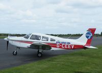G-CEEV @ EGBT - PA-28 visiting Turweston - by Simon Palmer