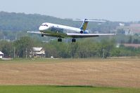 N877GA @ CID - Arriving Runway 13