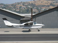 N93112 @ SZP - 1974 Cessna 210L CENTURION, Continental IO-520-L 300/285 Hp, taxi to Rwy 22 - by Doug Robertson