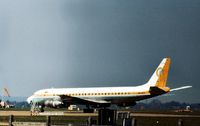 4R-ACQ @ LHR - DC-8-53 of Air Ceylon at Heathrow in the Spring of 1974. - by Peter Nicholson