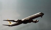 N8633 @ LHR - DC-8-63 of Seaboard World departing Heathrow in the Spring of 1974. - by Peter Nicholson