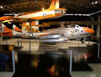A79-616 @ YMPC - De Havilland Vampire in the RAAF Museum Point Cook. Painted in the colours of the Telstars formation team. - by red750