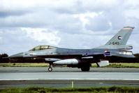 J-640 @ EKKA - 306 squadron participated in the 1993 Tactical Fighter Weaponry at Karup with a couple of their F-16's. - by Joop de Groot