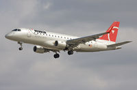 N628CZ @ KSAT - Commuter on short final rwy 3. I notice Embraer 175 on the fuselage and not 170-200 LR. - by Philippe Bleus