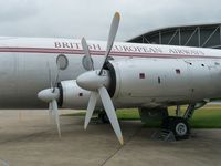 G-ALWF @ EGSU - Close up of Dart turboprops - by Andy Parsons